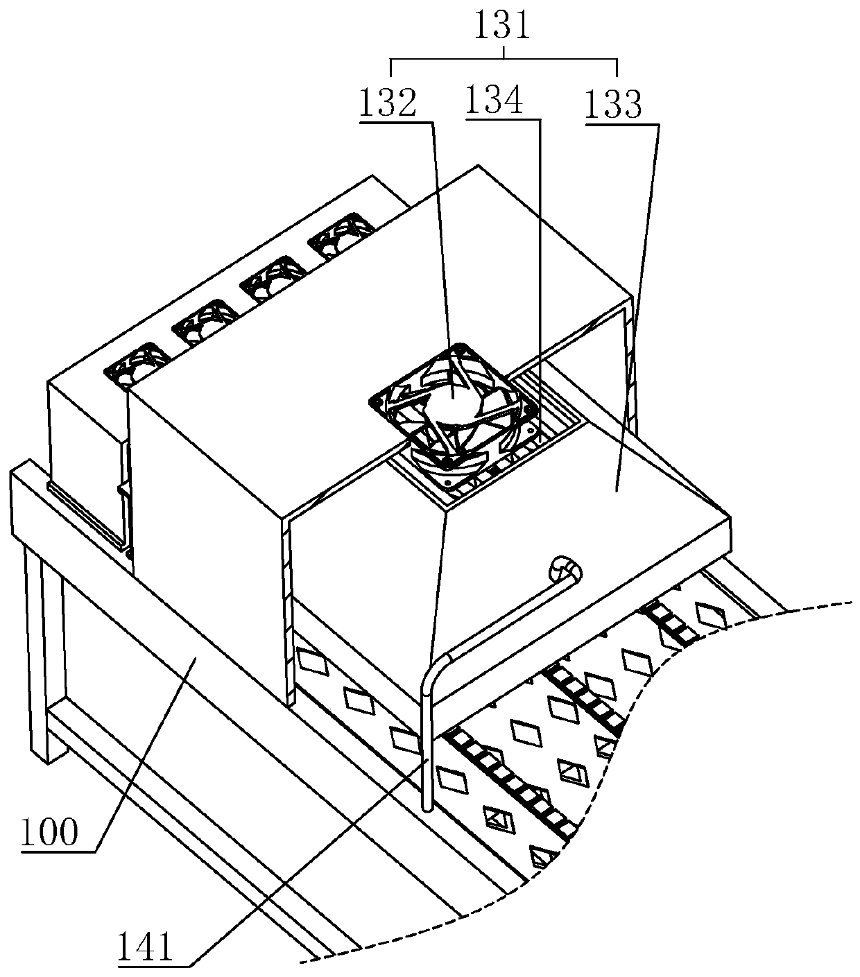 Tunnel furnace for terminal cable and use method of tunnel furnace