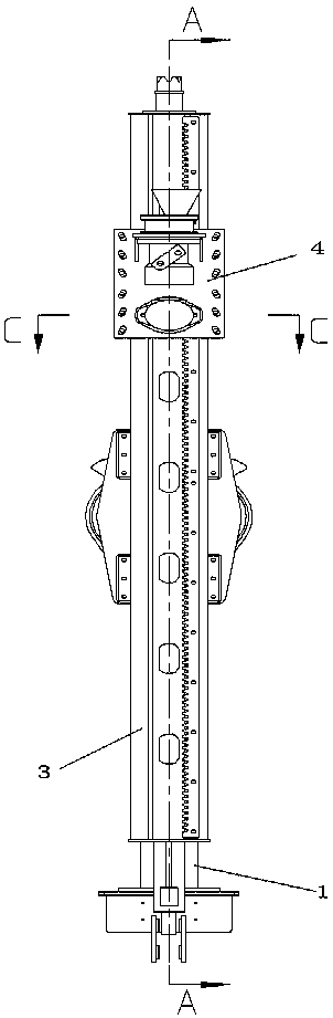 Anchor rod installing device and trolley with anchor rod installing device