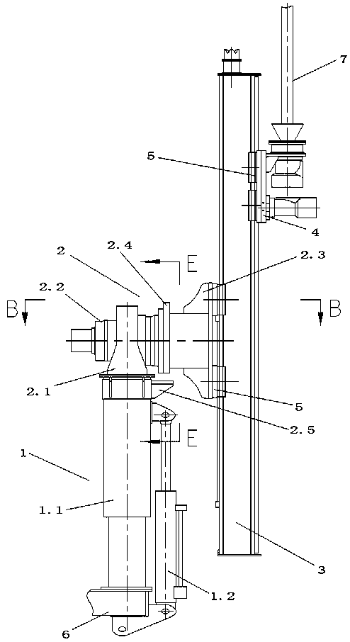 Anchor rod installing device and trolley with anchor rod installing device