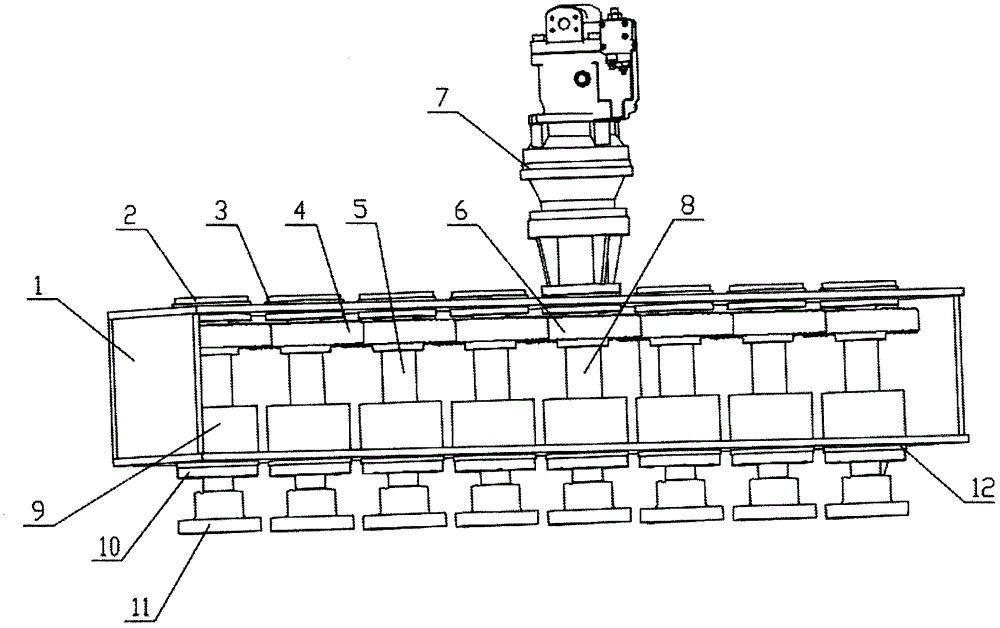 Friction wheel transmission type ridge crushing box