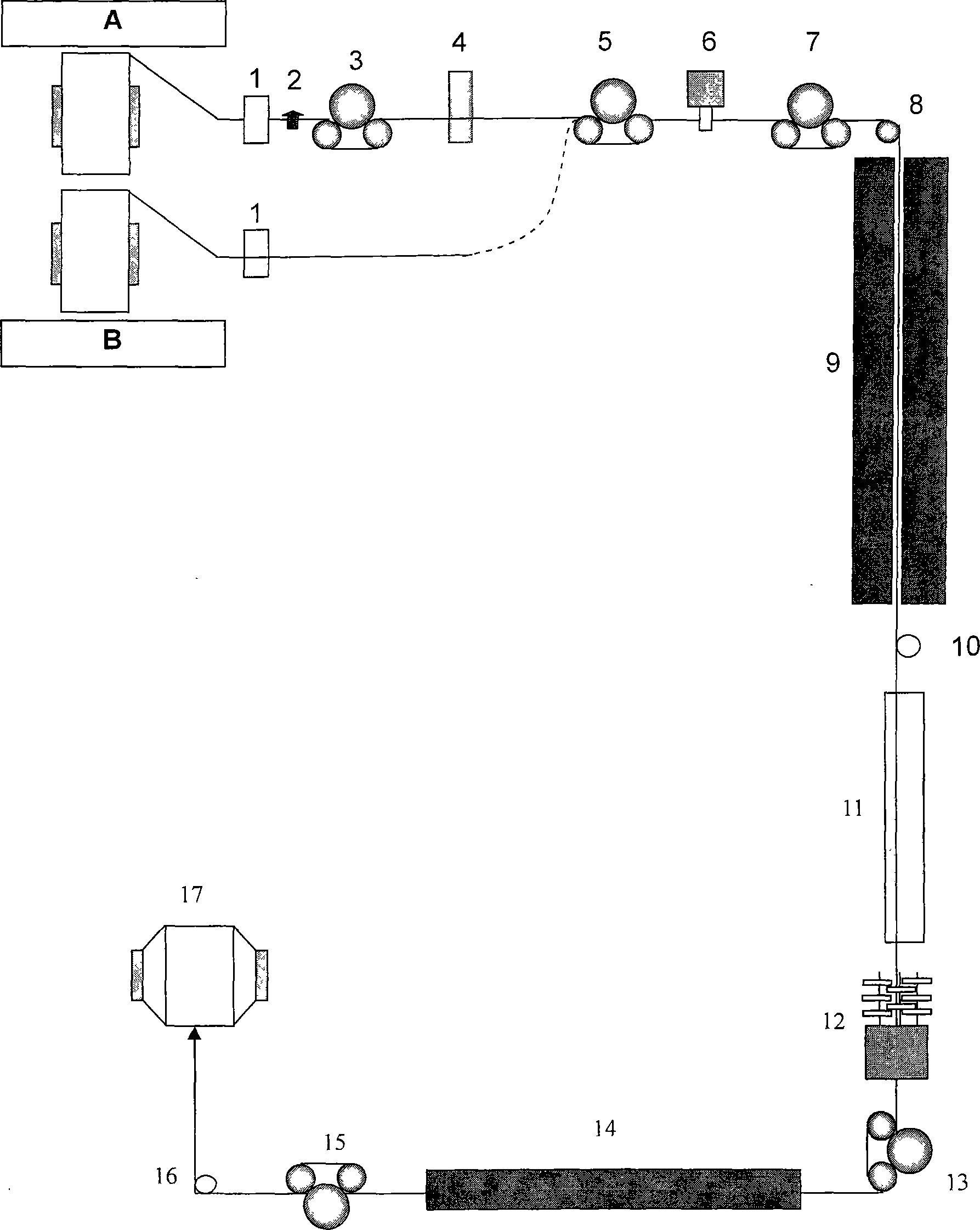 Imitation wool composite textured yam and method for producing the same