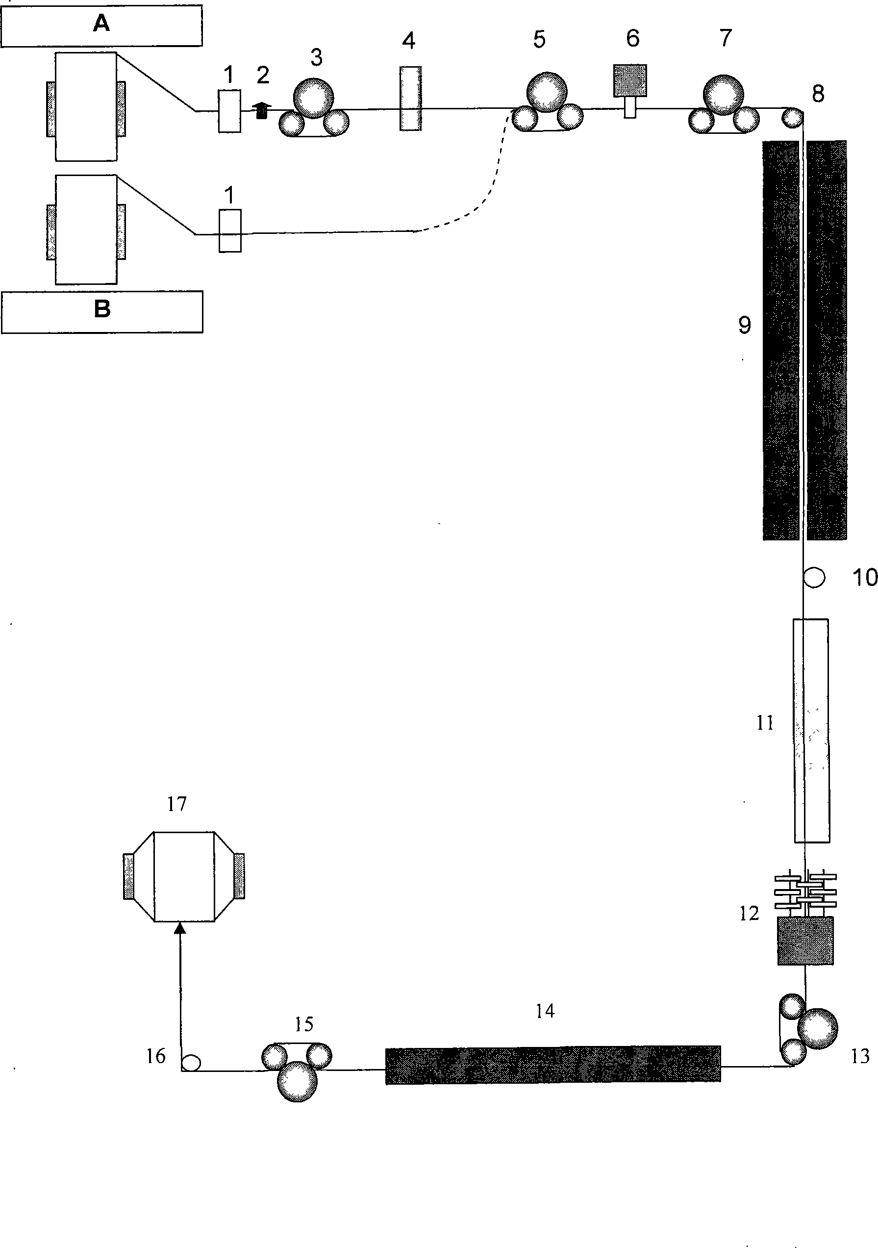 Imitation wool composite textured yam and method for producing the same