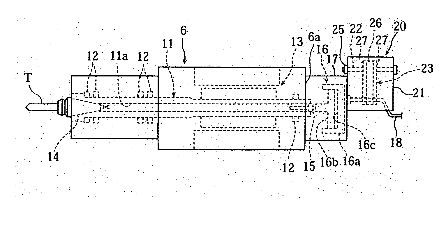 Chattering vibration inhibiting mechanism of machine tool