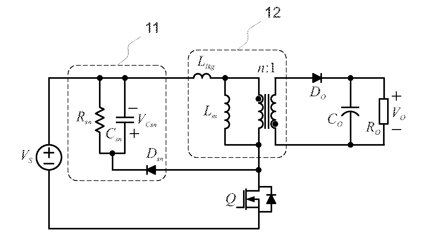 Adaptive rcd snubber and method for switching converter