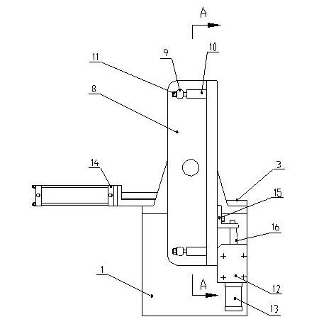 Rotary clamping apparatus for drilling crankshaft large disk flange hole