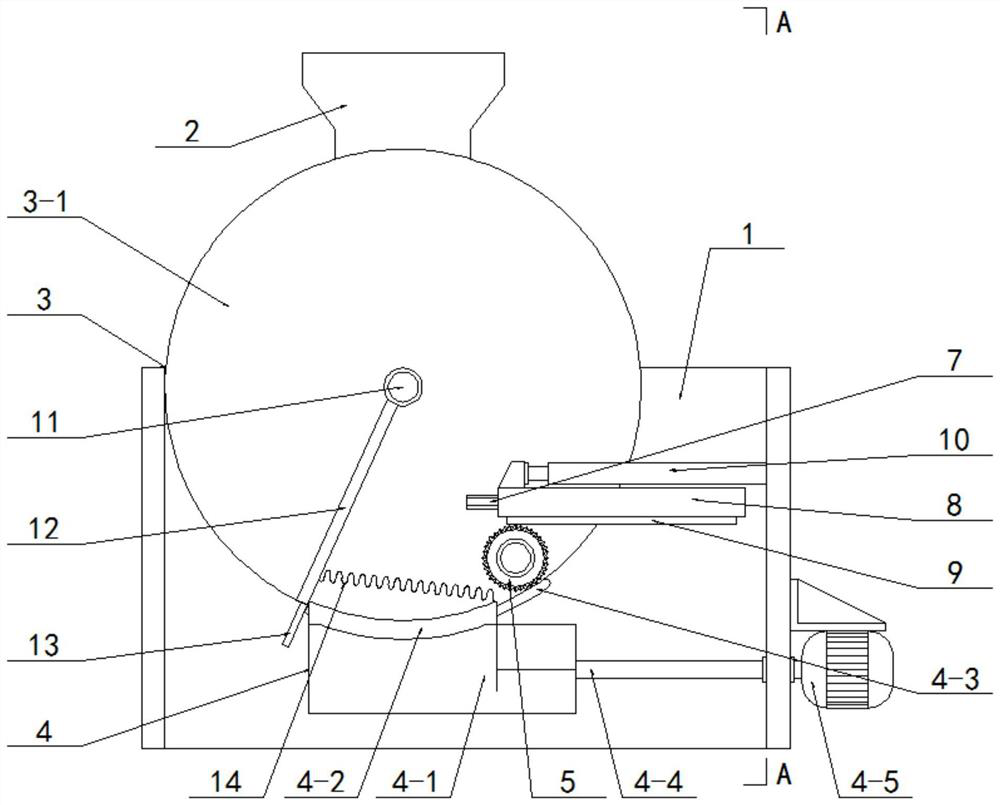 Quantity-controllable anti-blocking device for plastic particle discharging