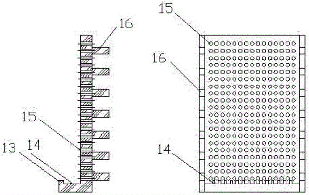 Vertical immersed type in situ water quality purification curtain screen