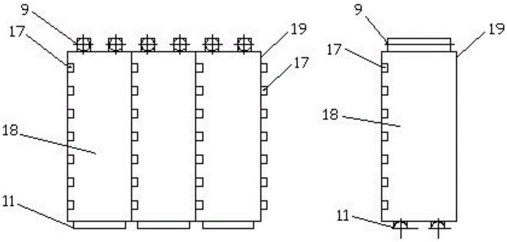 Vertical immersed type in situ water quality purification curtain screen