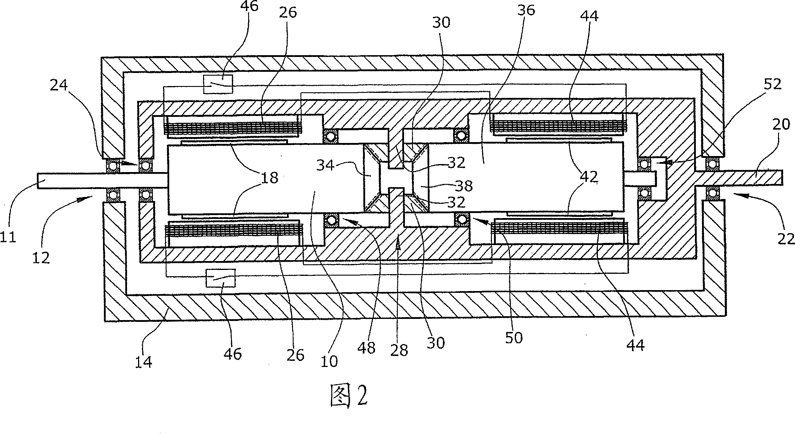 Electrical gearbox with continuous variation