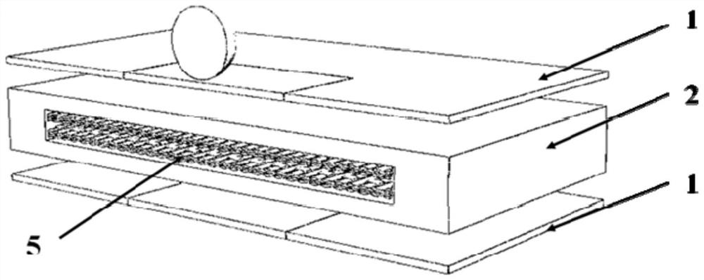 Impact-resistant composite structure based on UHMWPE (ultra high molecular weight polyethylene fiber) secondary mixed weaving