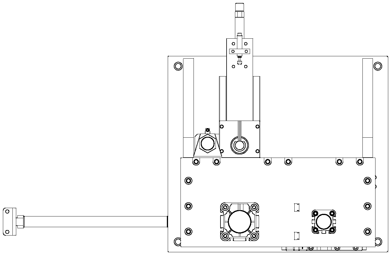 Clamping spring feeding, pressing and mounting device of clutch master cylinder