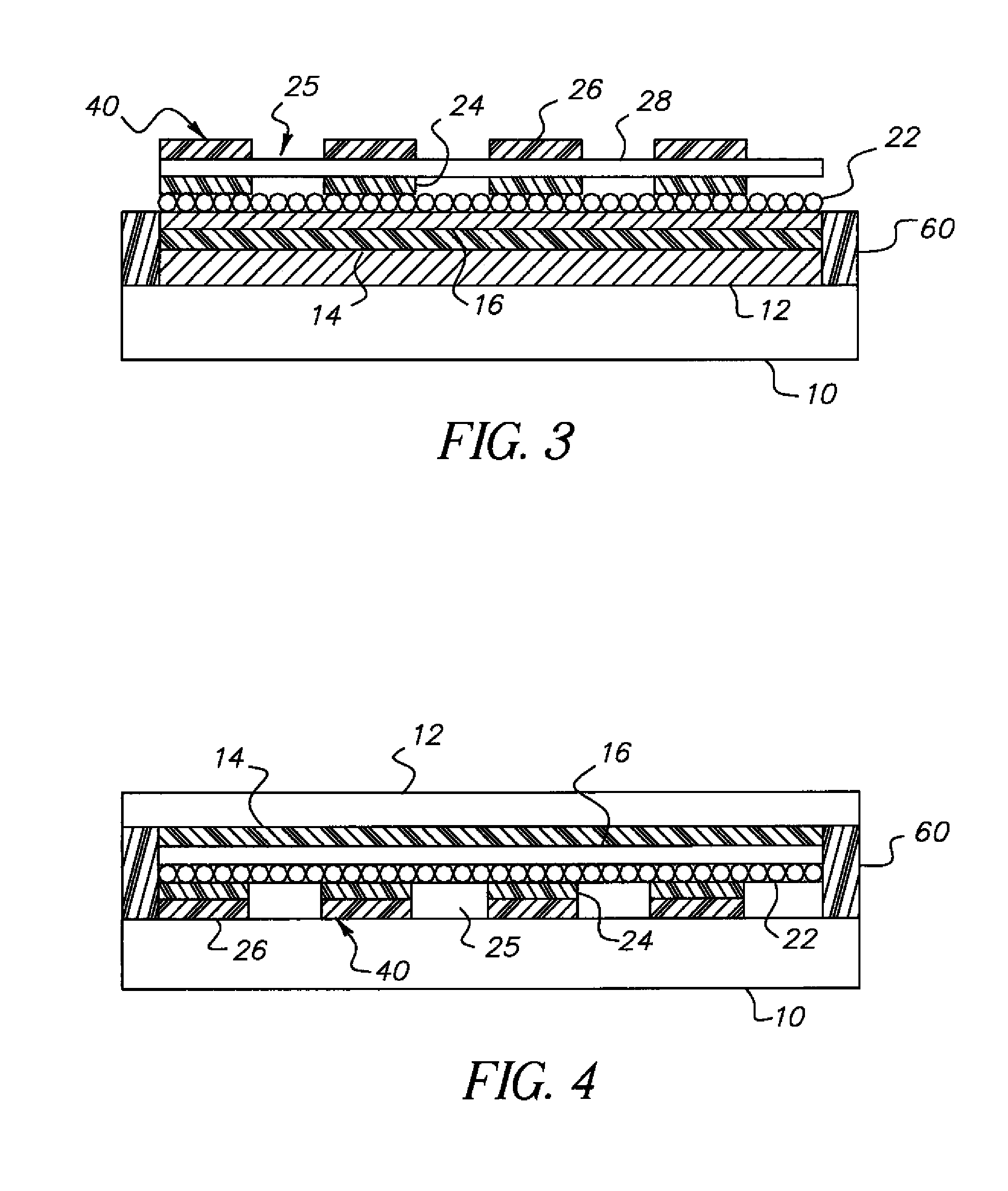 OLED device having improved contrast