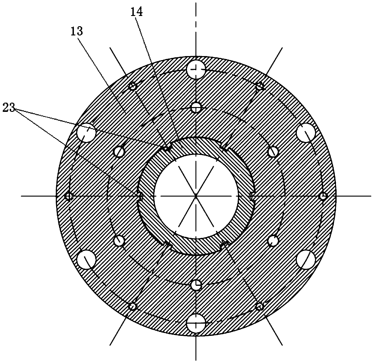 Foaming die head of pearl wool foaming machine