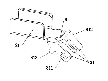 Coil panel terminal