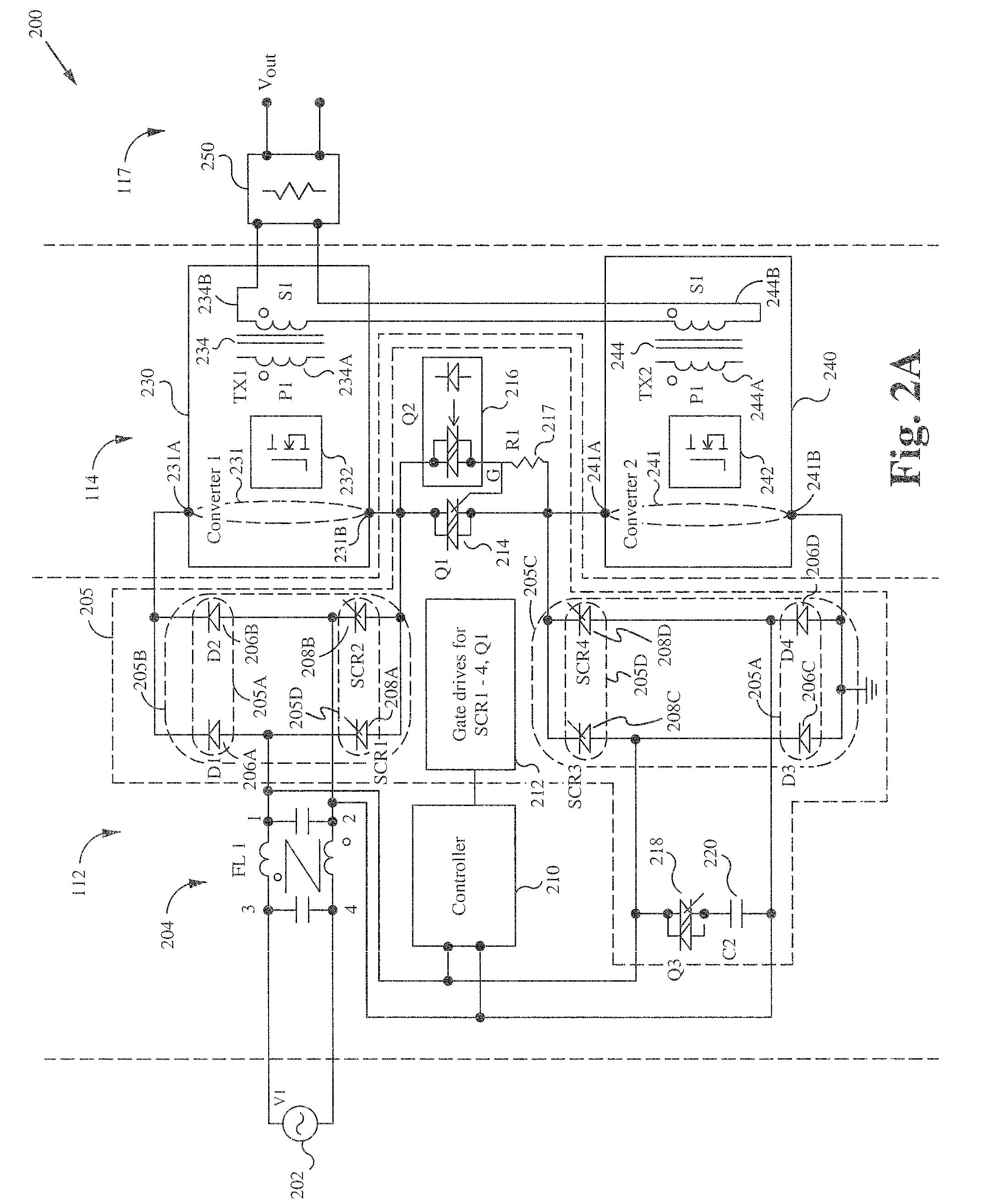 Line switcher for power converters