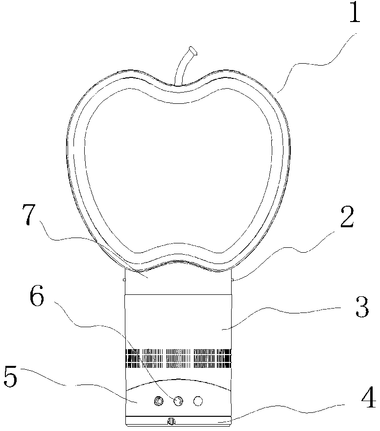 Blade-free fan component