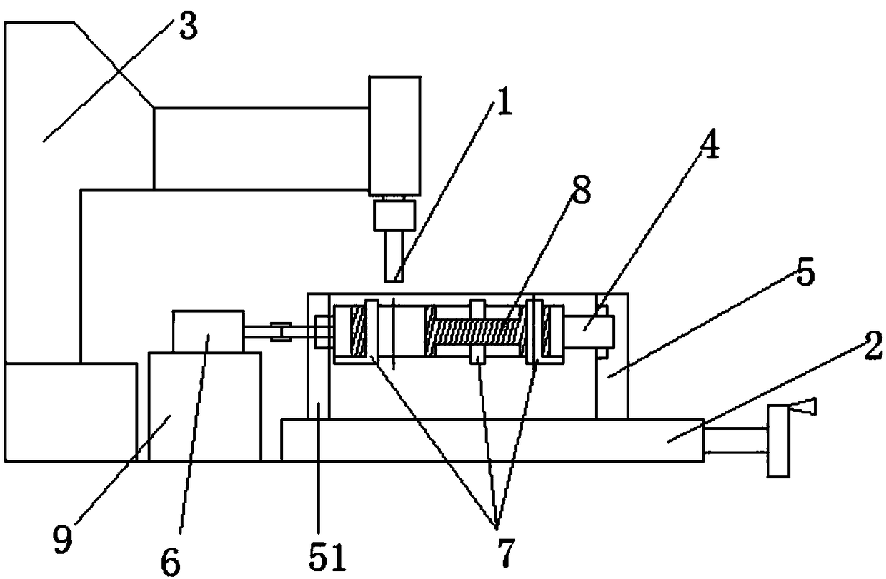 Device and method for one-way vertical laser cutting cracking groove of automobile connecting rod