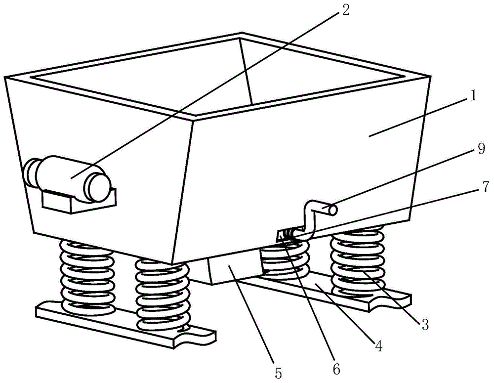 Brick falling machine for hollow brick leveling device