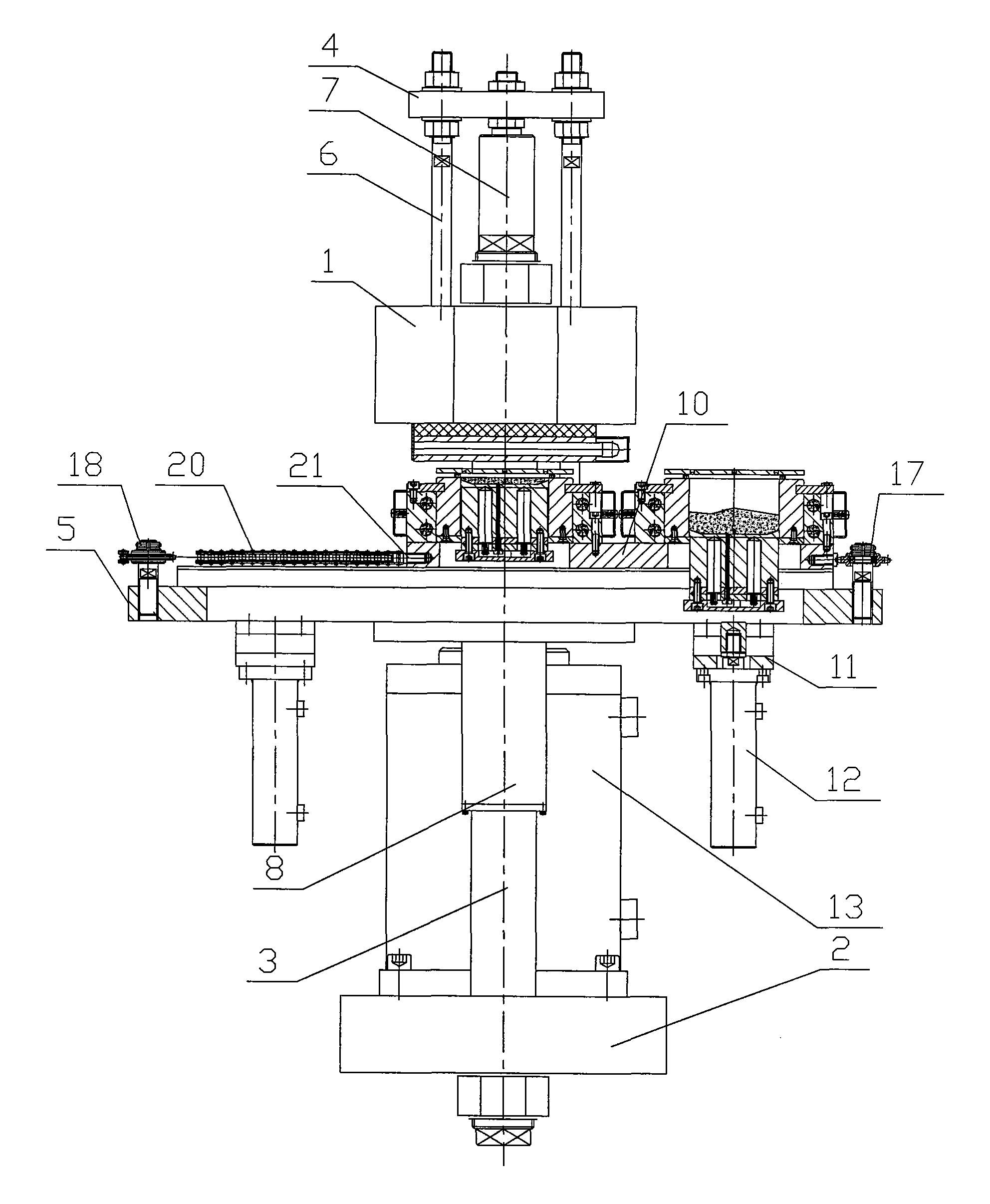 Hydraulic press with automatic weighing device and reciprocating work table