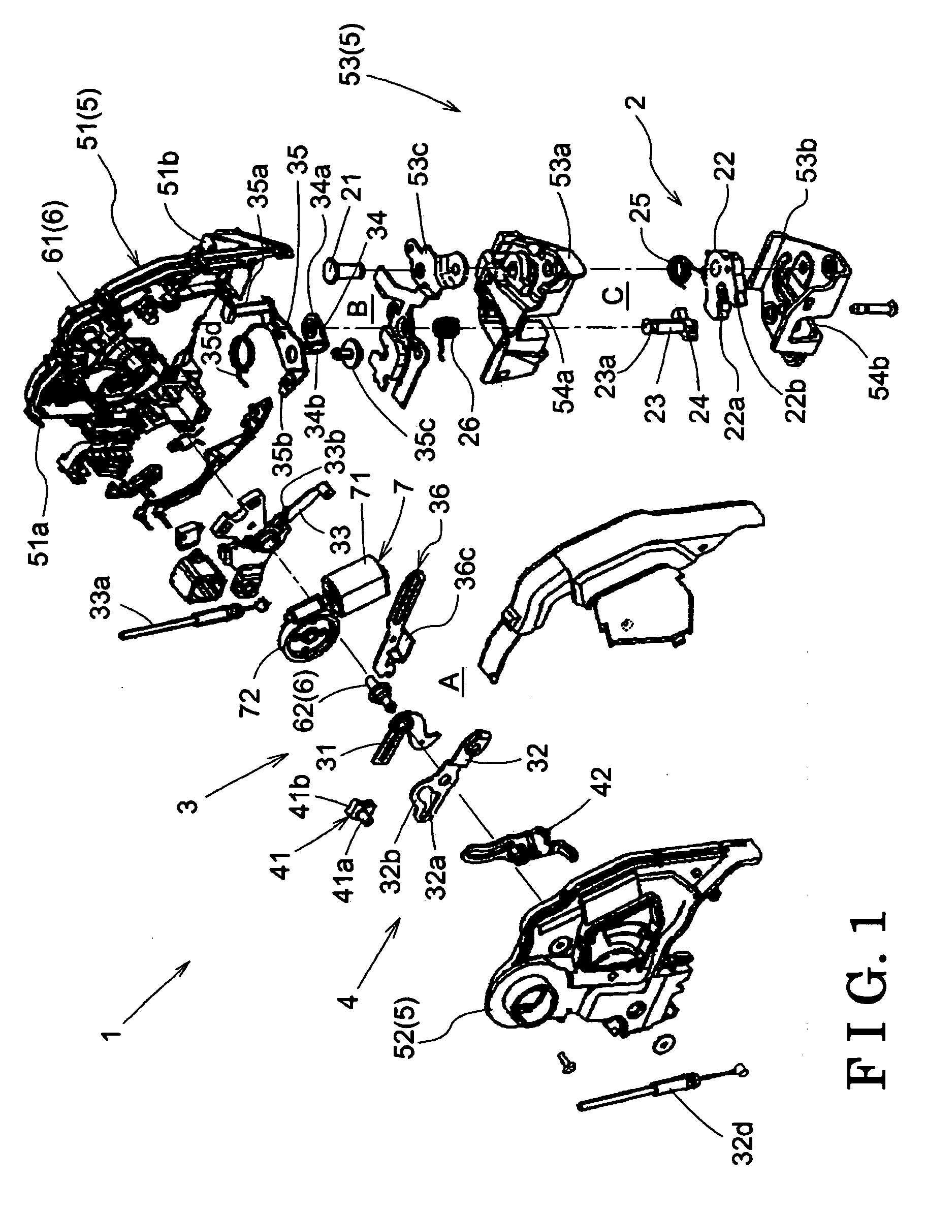 Vehicle door lock device