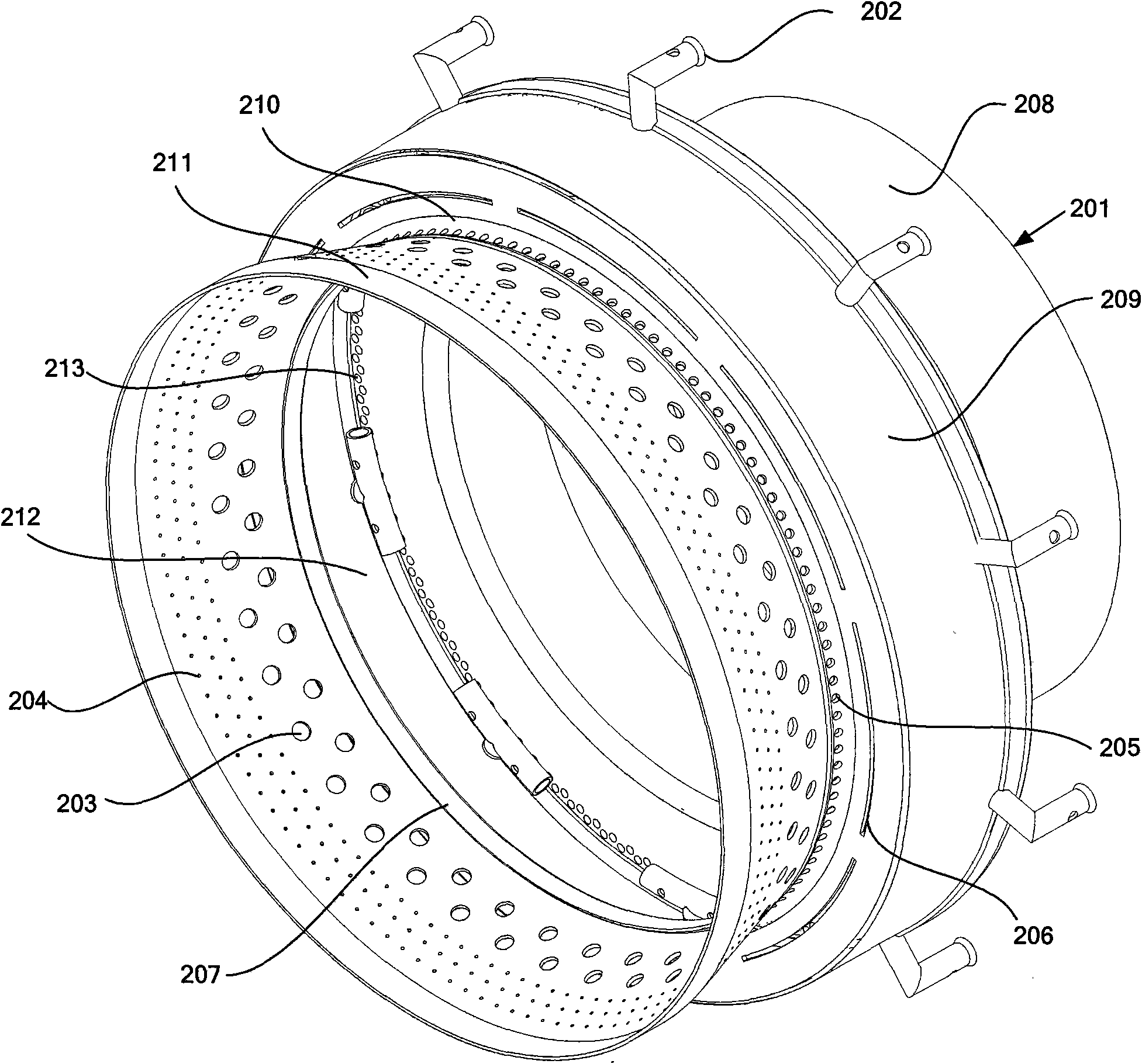 Double-vortex combustion chamber