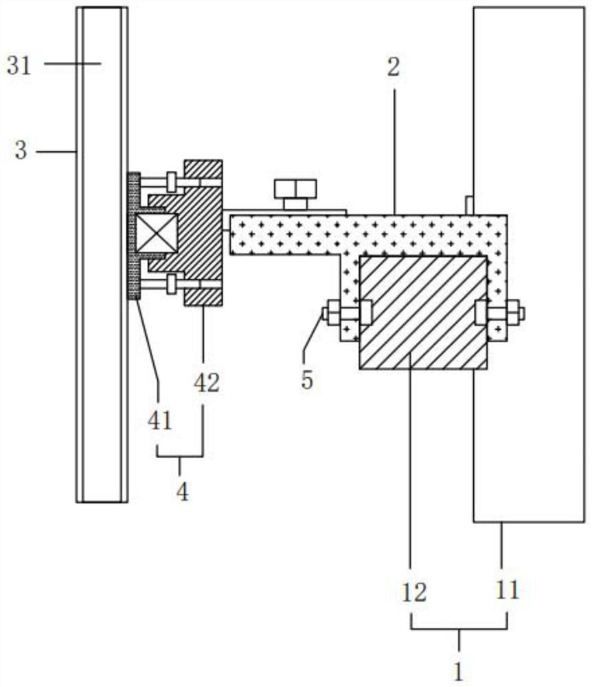 Overspecification stone detachable hanging structure with flexible telescopic connection design