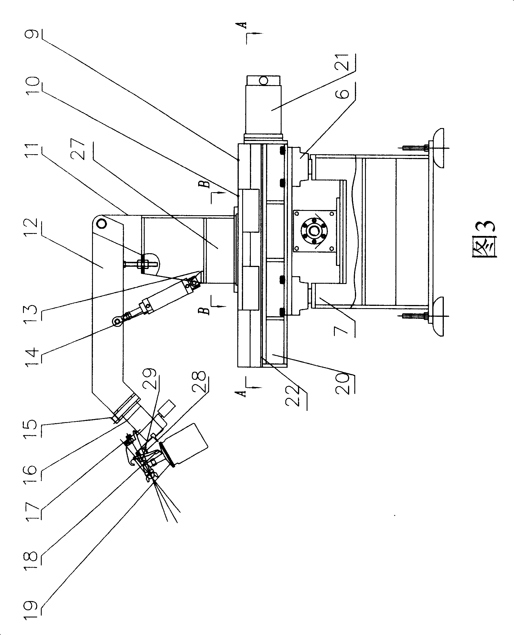 Laser cladding powder spraying machine