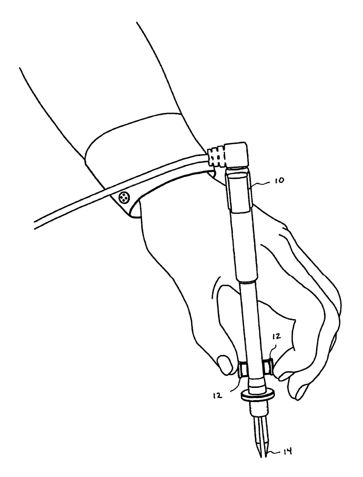 Test instrument probe with a pointed tip that is also capable of gripping