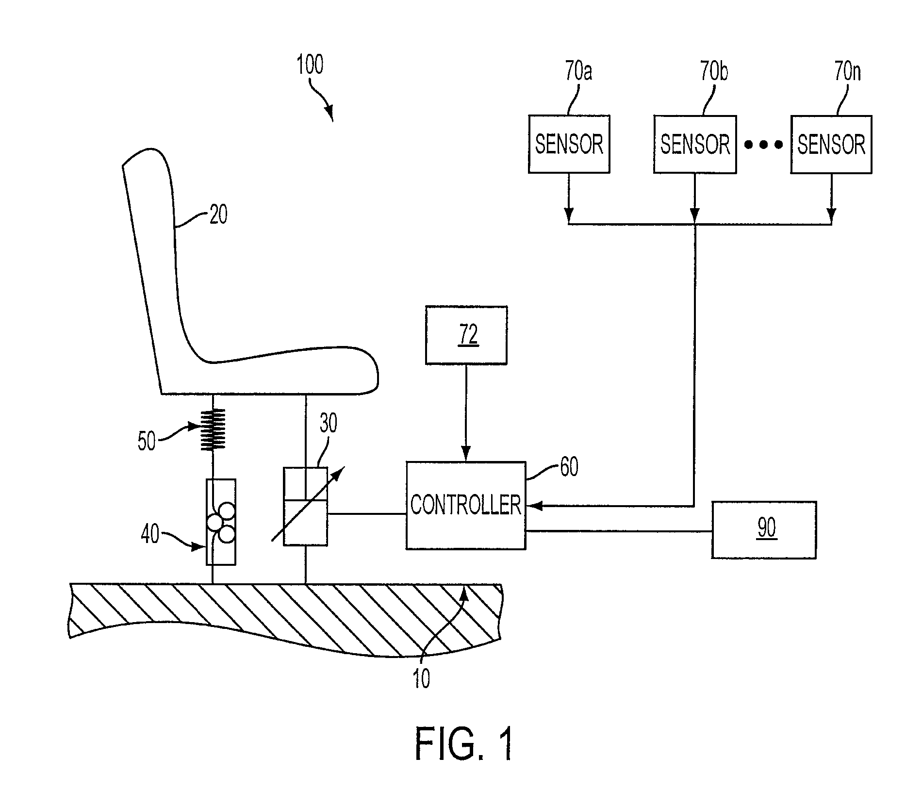 Adaptive energy absorption system for a vehicle seat