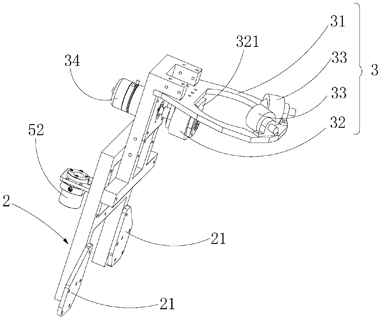 Pillar-type climbing robot