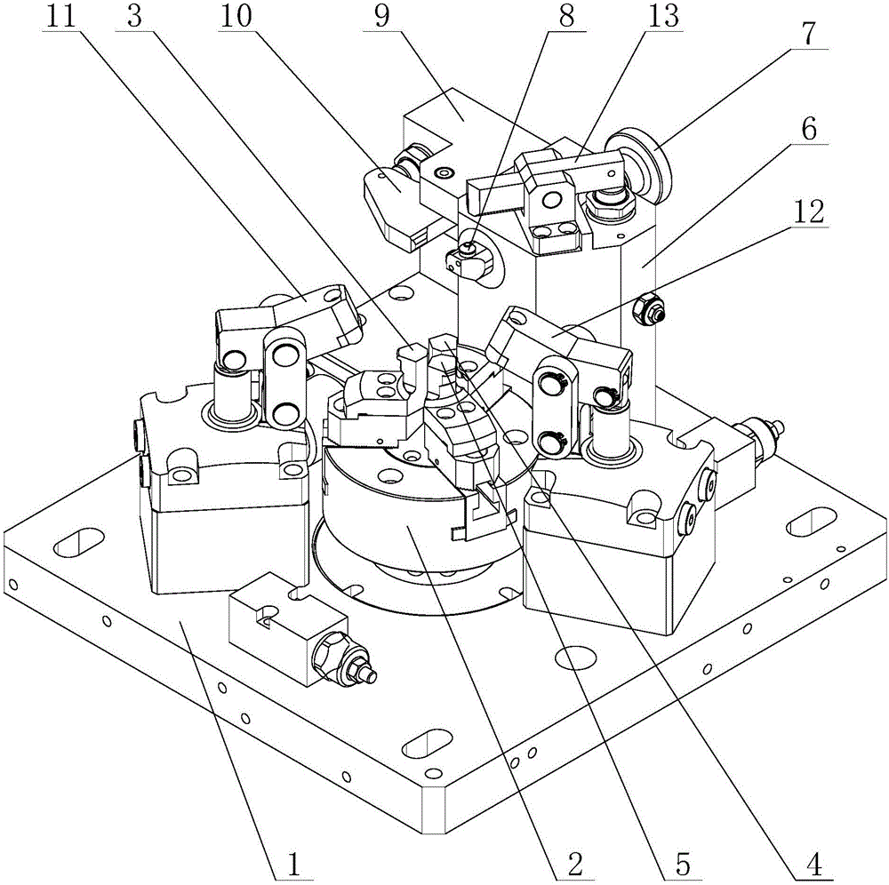 Positioning tool for volute air outlet machining