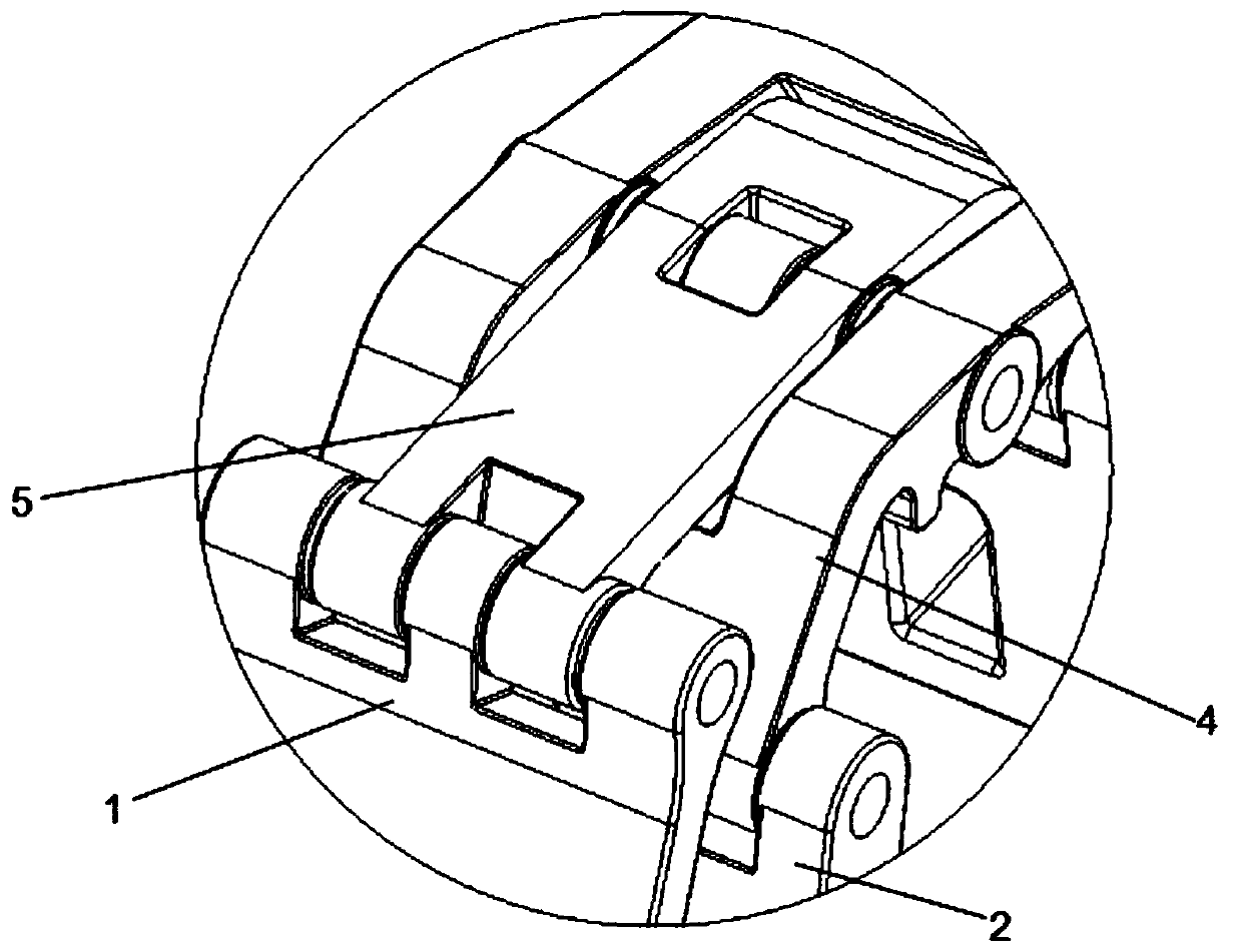 A heavy-duty concealed hinge with a small gap in the door