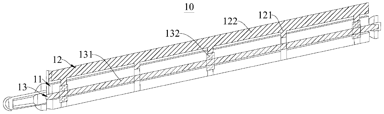 Slide rail and battery pack assembly