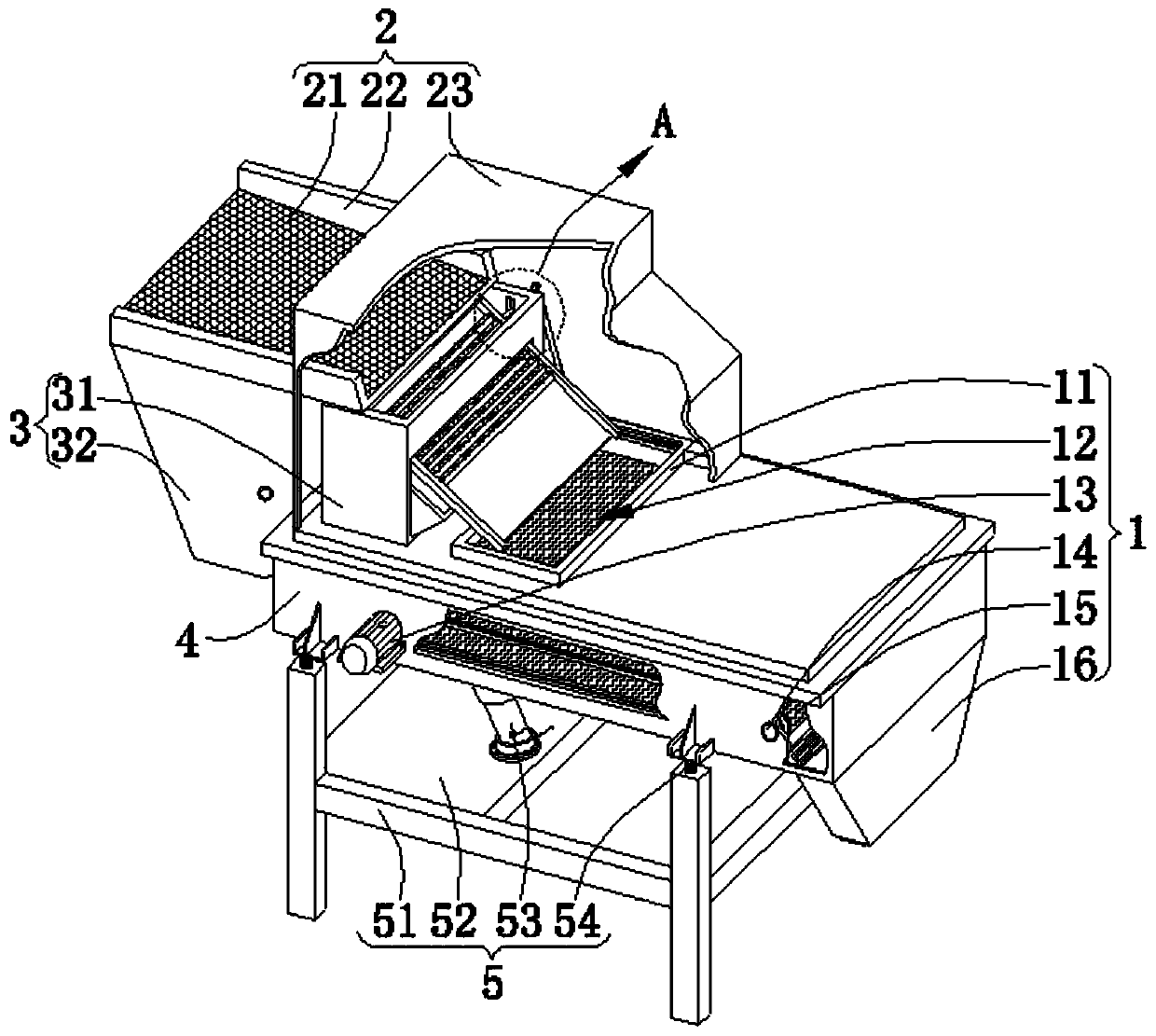 A kind of multi-stage vibrating screening equipment for coal gangue separation