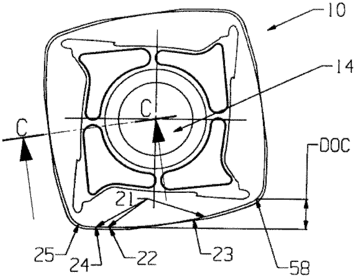 Double-sided cutting inserts for high feed milling