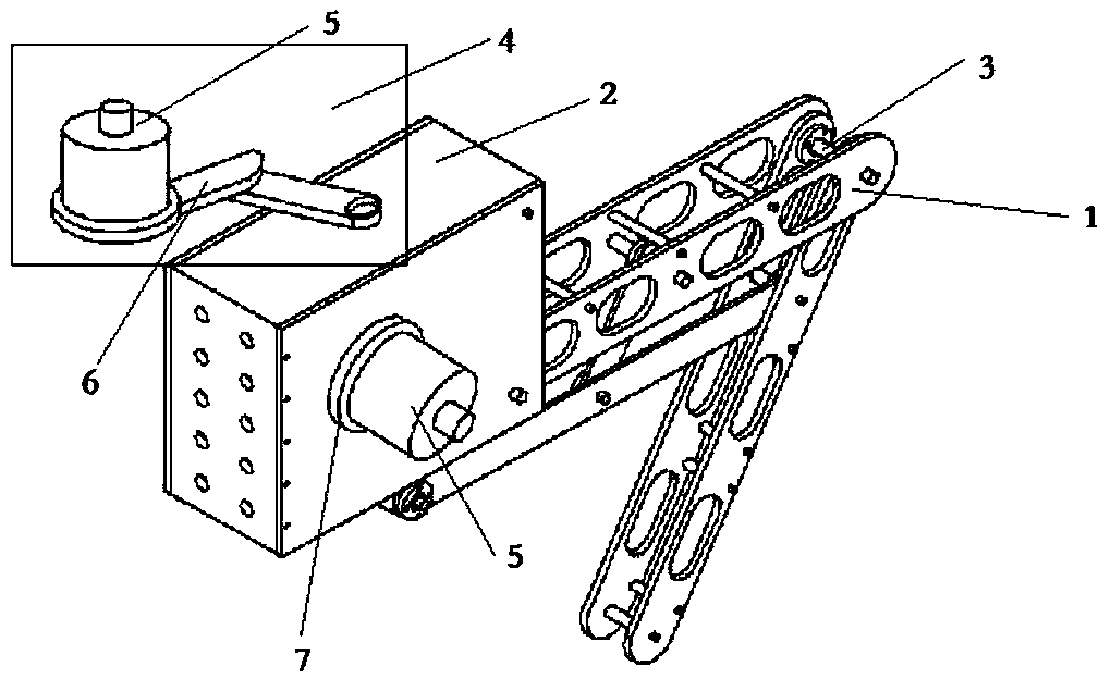 Bionic mechanical leg joint driving transmission device