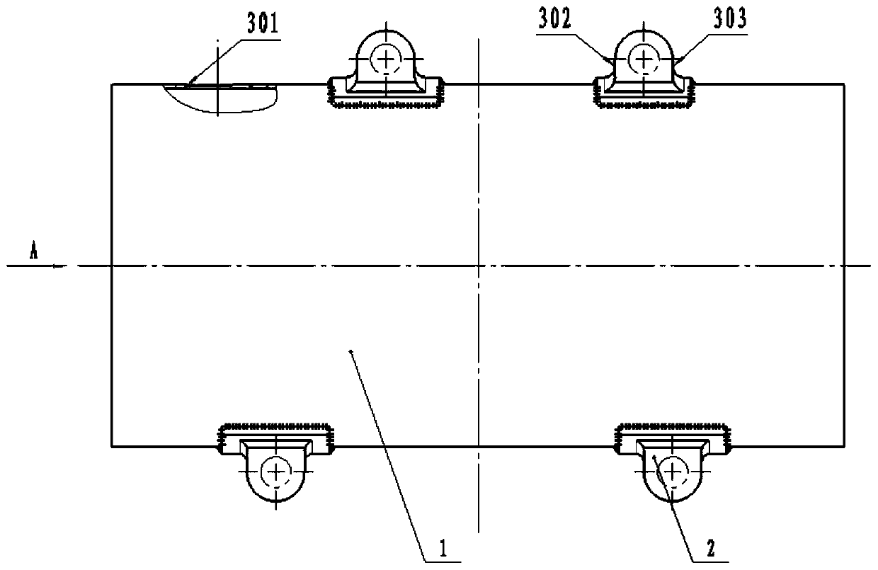 Position welding device for fuel oil radiator installation seat