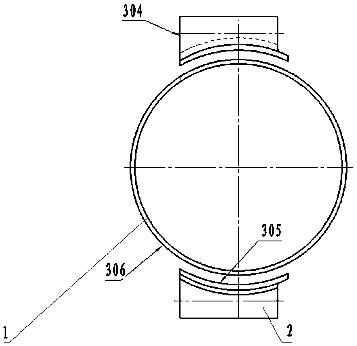 Position welding device for fuel oil radiator installation seat