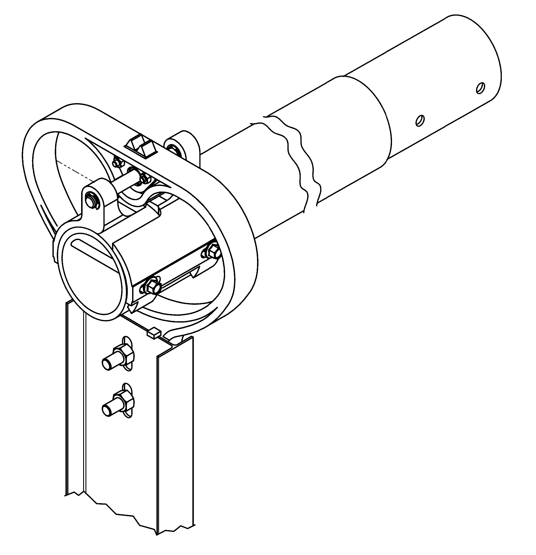 Balanced solar tracker clamp