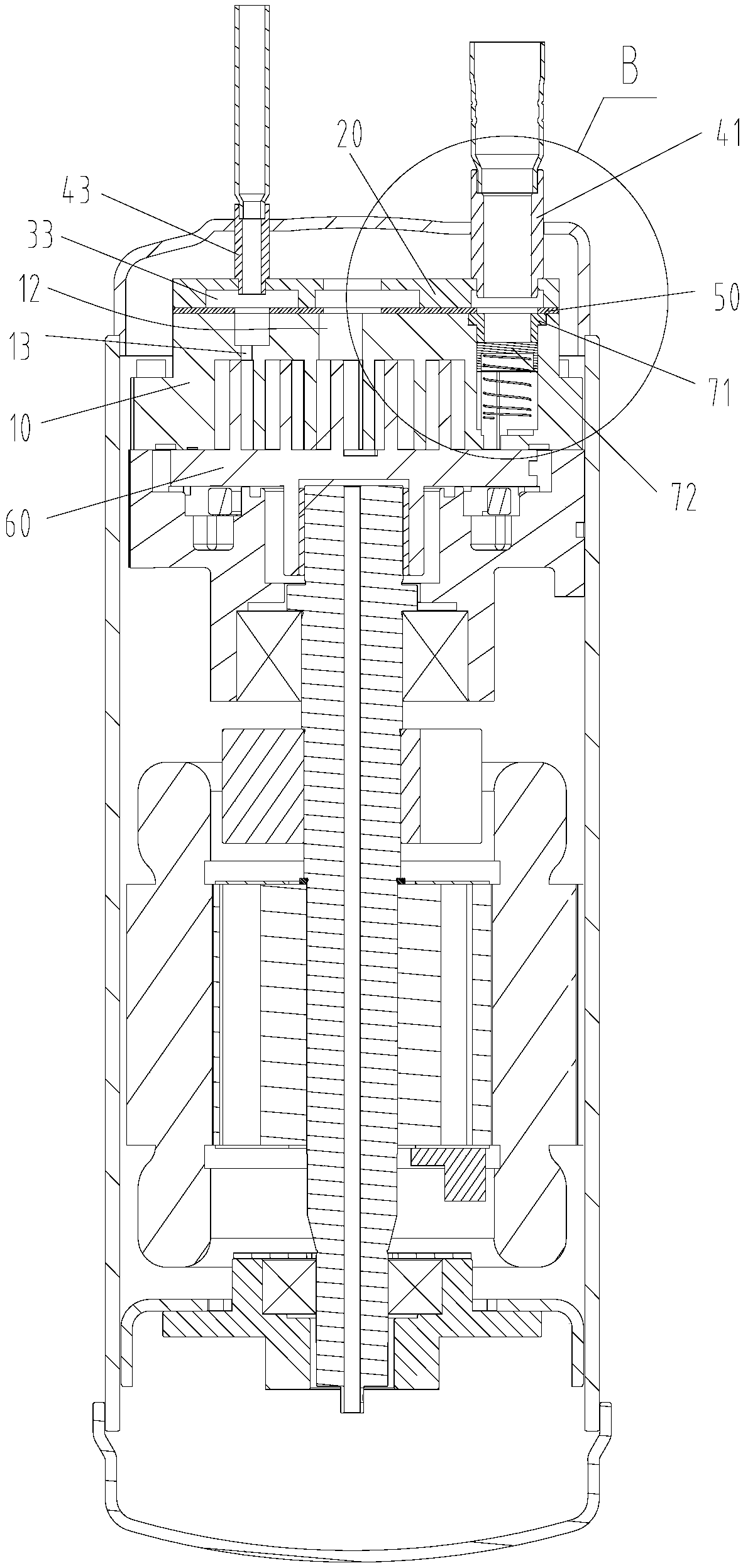 Scroll compressor and air conditioner with same