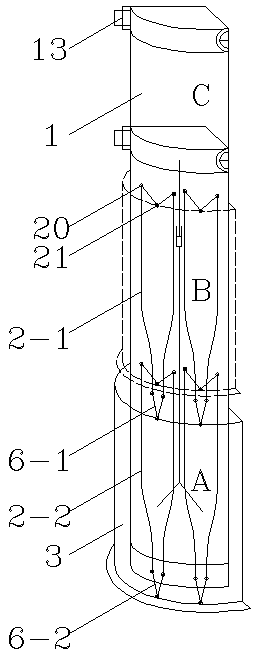 A wall formwork suitable for intelligent construction of shafts