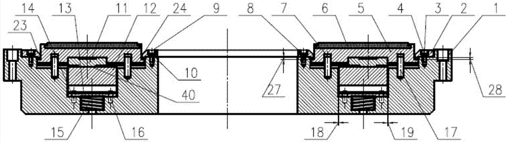 Anti-disturbance self-balancing water-lubricated thrust bearing support structure