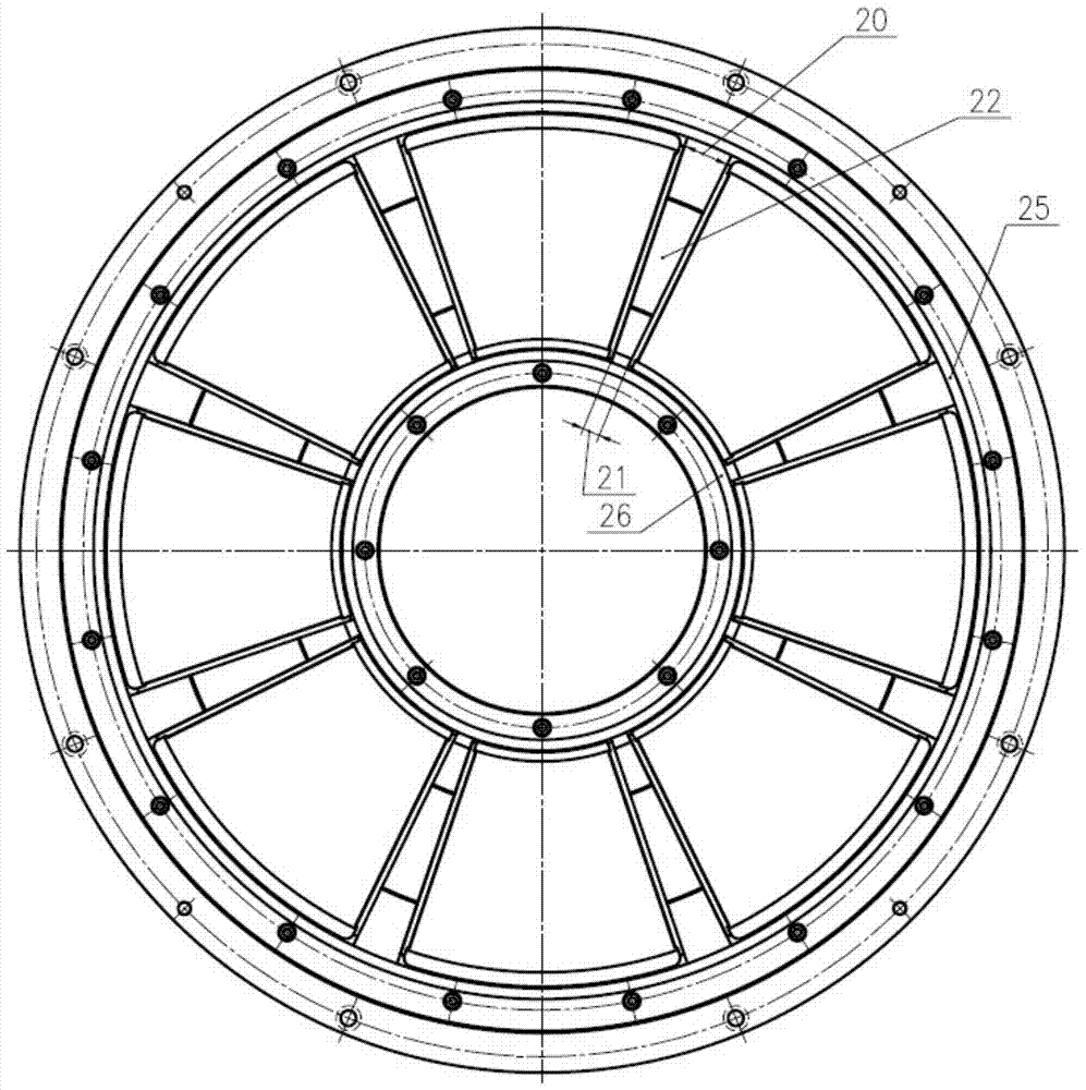 Anti-disturbance self-balancing water-lubricated thrust bearing support structure