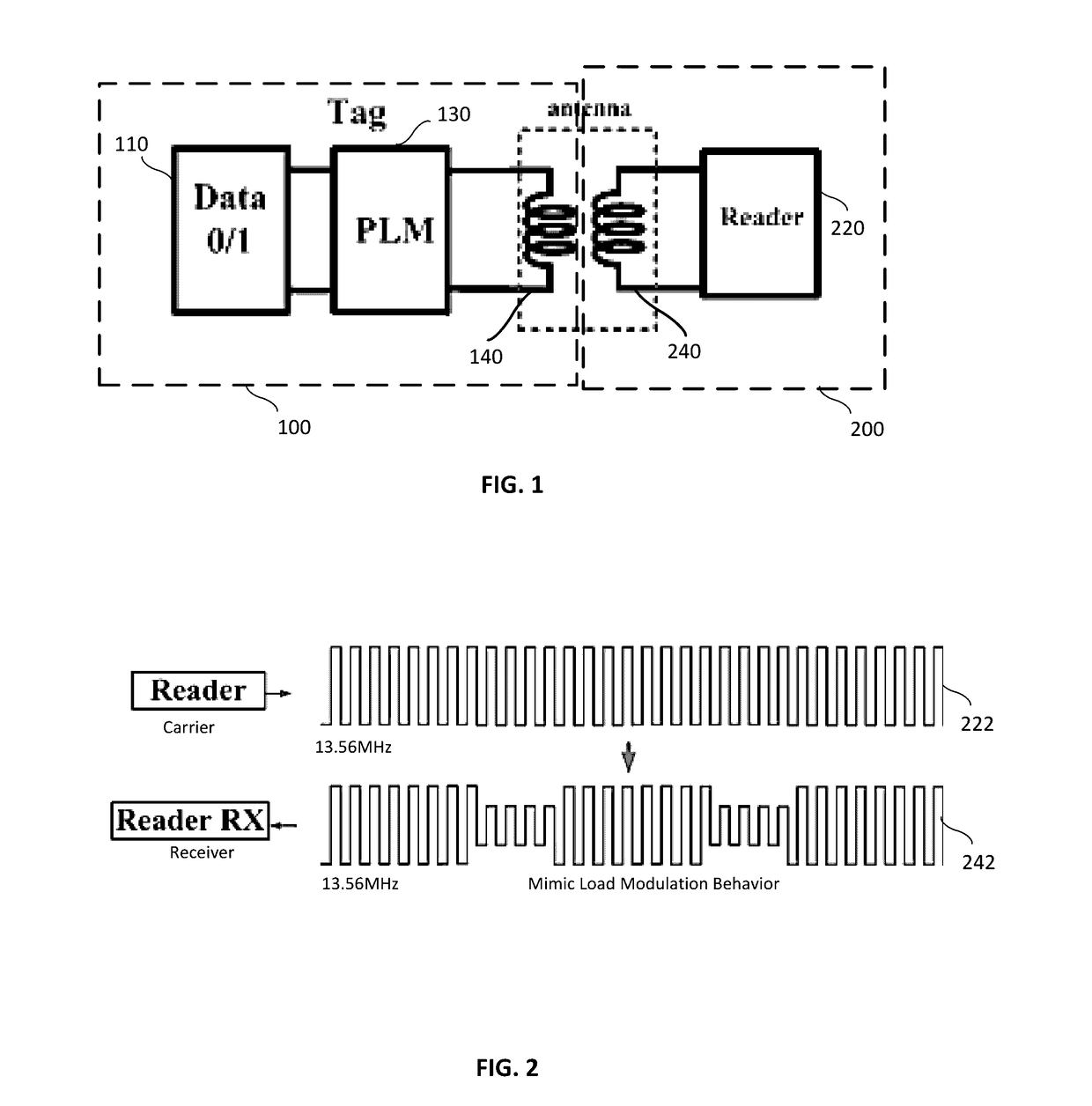 Power adaptive dual mode card emulation system for NFC and RFID application