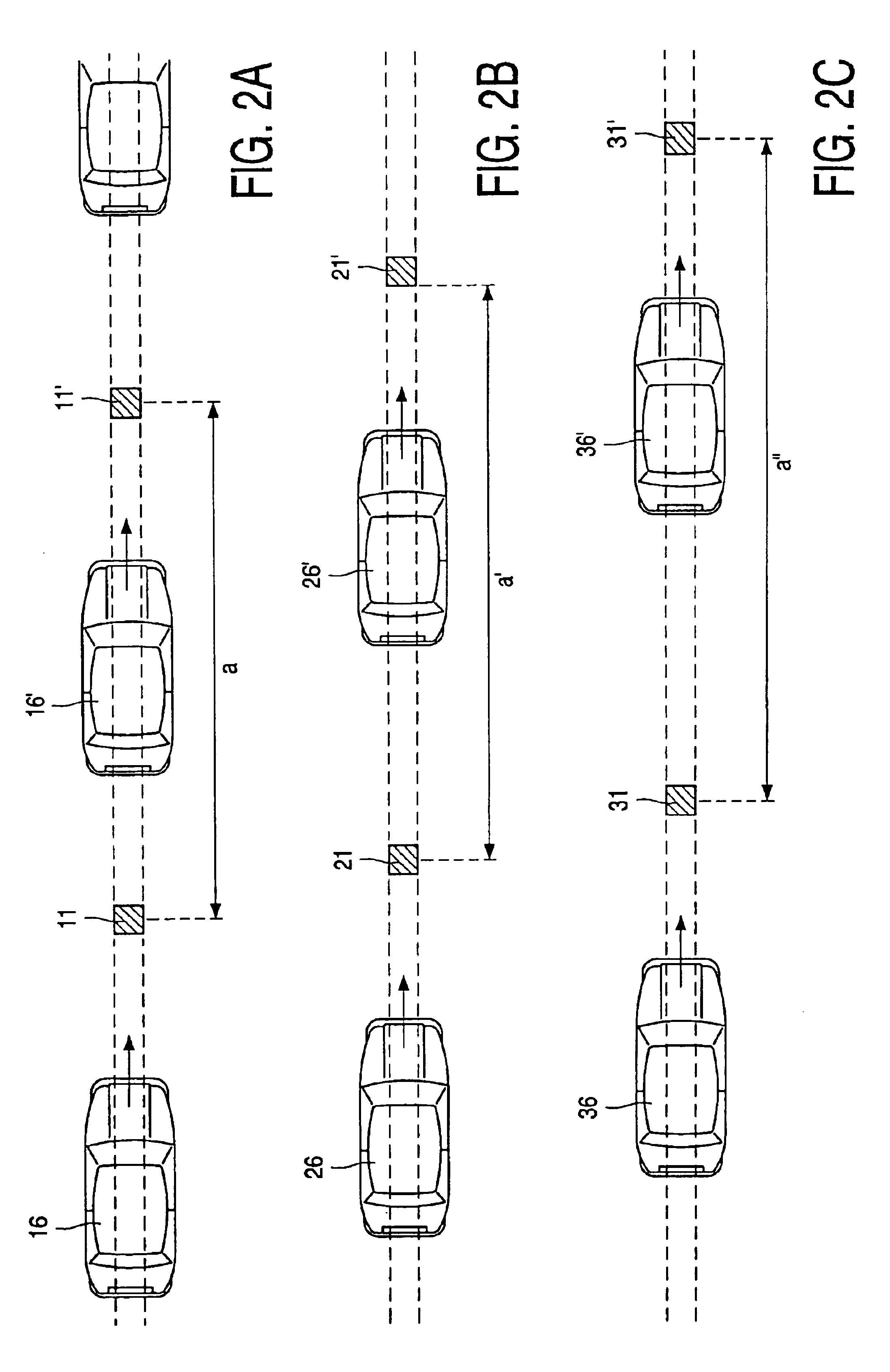 Dynamic road marking system and road segment provided with said system