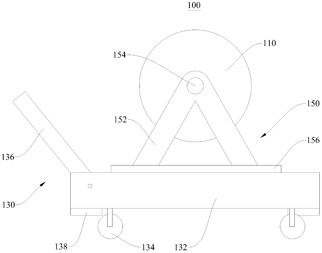 Electrical engineering paying-off positioning device