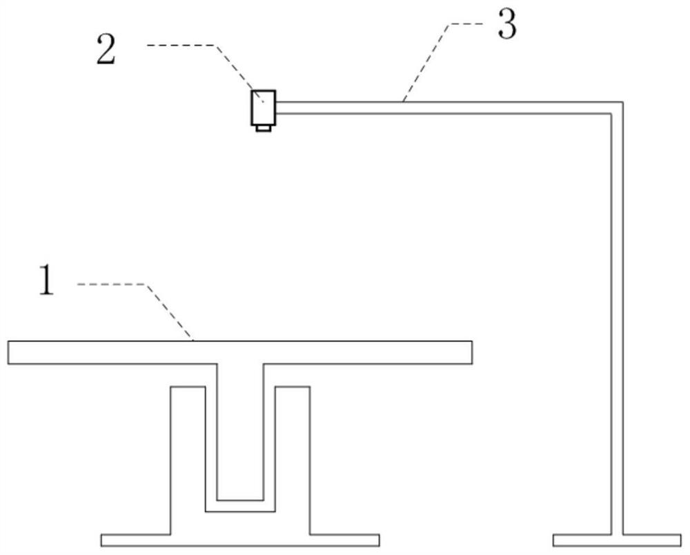 Air floatation motion simulator pose measuring device and method based on computer vision