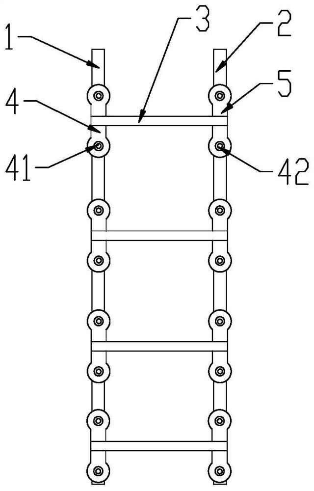 Folding cage for hole operation in confined space