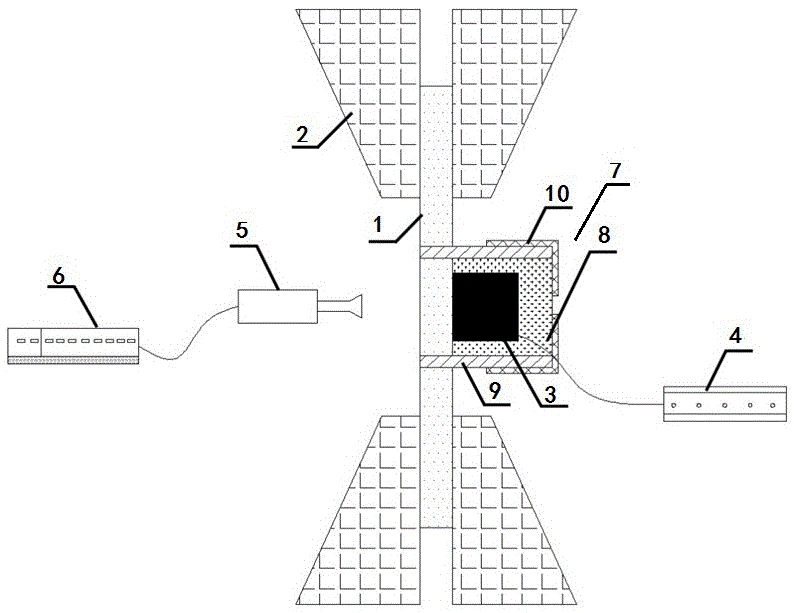 Non-contact strain field and acoustic emission combined split type measuring system and method