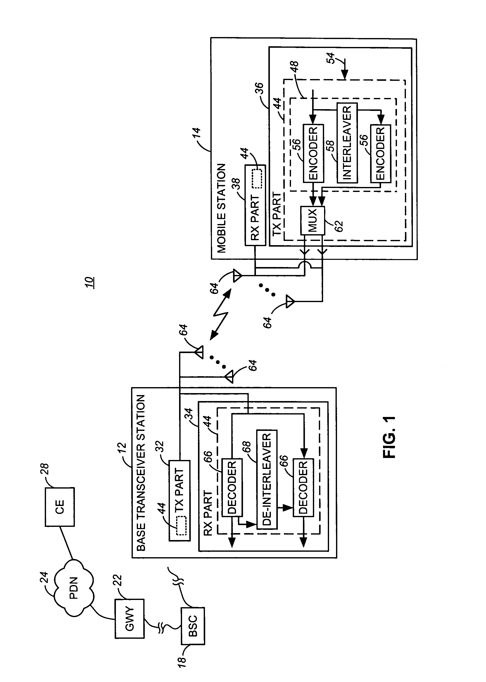 Apparatus, and associated method, for communicating data at selected levels of diversity in a radio communication system